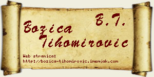 Božica Tihomirović vizit kartica
